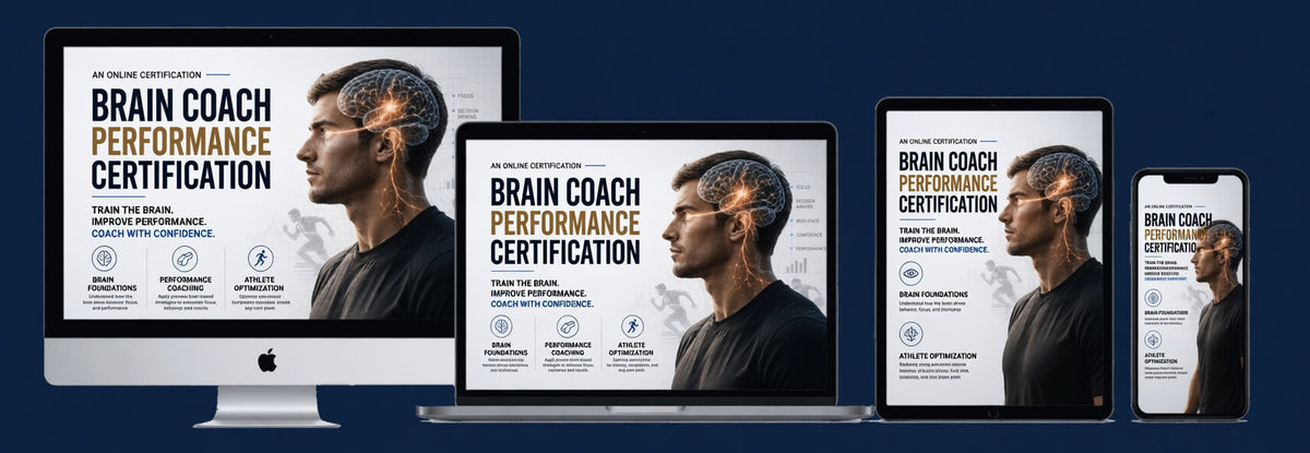 Brain Coach Performance Certification shown on devices