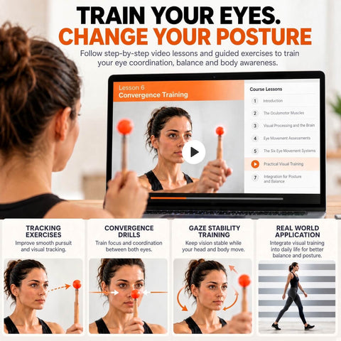 Posturepro NeuroVision step-by-step neuro visual training video lessons for coordination, balance and posture