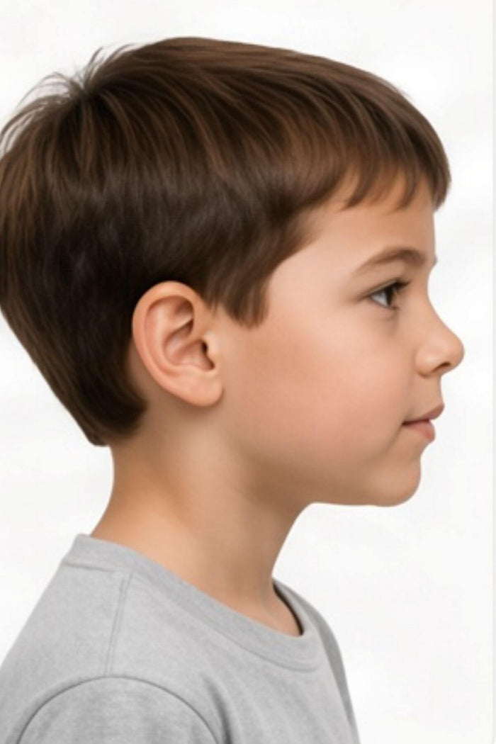 Right side bite, photographed from the side